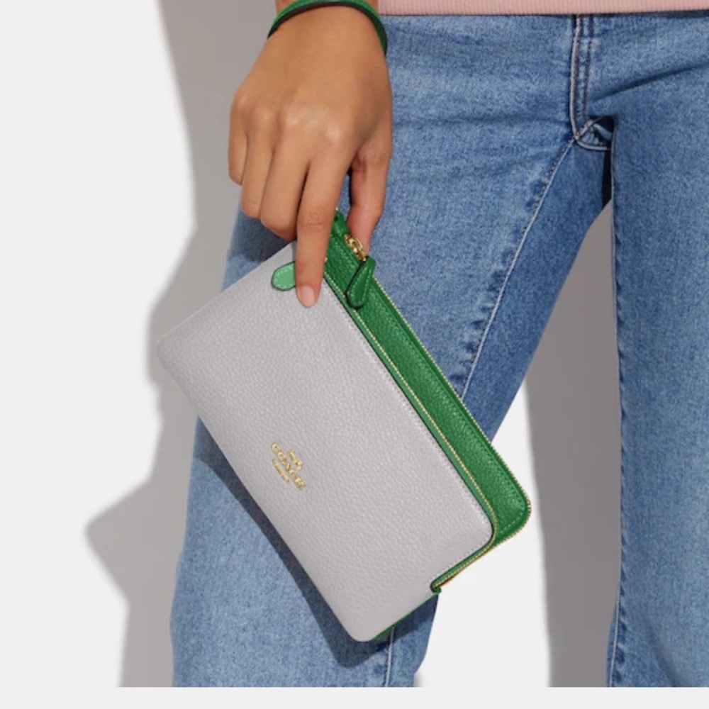 Color block Coach wallet